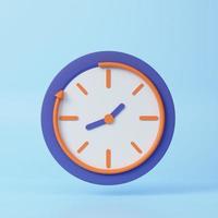 realistic rotation clock icon 3d render concept for Rewind Time arrow photo