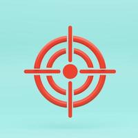 3d illustration simple icon aim target photo