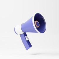 Megaphone on a white background. 3d rendering illustration photo