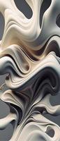 Abstract white gradient fluid background. 3d illustration. photo