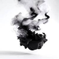 negro fumar aislado en blanco antecedentes. ai generado. foto
