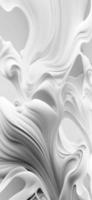 Abstract white gradient fluid background. 3d illustration. photo