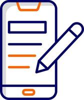 Smartphone Notepad Vector Icon