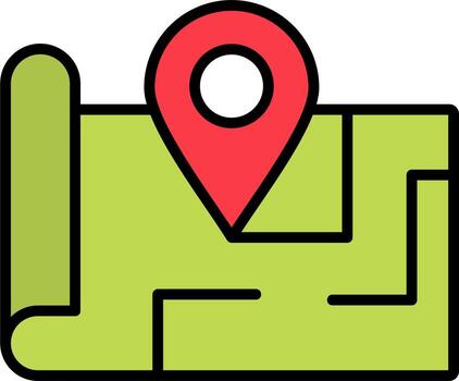 icono de vector de mapa