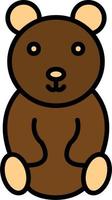 icono de vector de oso de peluche