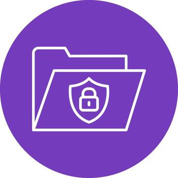 icono de vector de carpeta segura