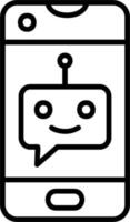 icono de vector de chatbot