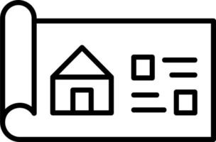 House Blueprint Vector Icon