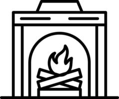 Fireplace Vector Icon