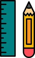 Pencil And Ruler Vector Icon