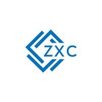 ZXC technology letter logo design on white background. ZXC creative initials technology letter logo concept. ZXC technology letter design. vector