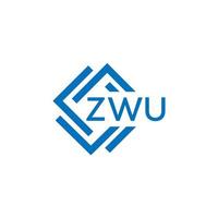 ZWU technology letter logo design on white background. ZWU creative initials technology letter logo concept. ZWU technology letter design. vector