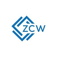 zcw tecnología letra logo diseño en blanco antecedentes. zcw creativo iniciales tecnología letra logo concepto. zcw tecnología letra diseño. vector