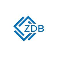 ZDB technology letter logo design on white background. ZDB creative initials technology letter logo concept. ZDB technology letter design. vector