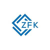 ZFK technology letter logo design on white background. ZFK creative initials technology letter logo concept. ZFK technology letter design. vector