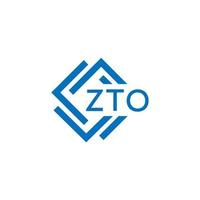 zto tecnología letra logo diseño en blanco antecedentes. zto creativo iniciales tecnología letra logo concepto. zto tecnología letra diseño. vector