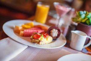 View of delicious breakfast photo