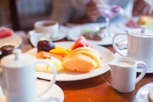 View of delicious breakfast photo