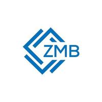 ZMB technology letter logo design on white background. ZMB creative initials technology letter logo concept. ZMB technology letter design. vector