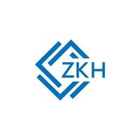 ZKH technology letter logo design on white background. ZKH creative initials technology letter logo concept. ZKH tech vector