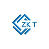 ZKT technology letter logo design on white background. ZKT creative initials technology letter logo concept. ZKT technology letter design. vector