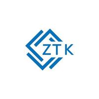 ztk tecnología letra logo diseño en blanco antecedentes. ztk creativo iniciales tecnología letra logo concepto. ztk tecnología letra diseño. vector
