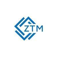 ZTM technology letter logo design on white background. ZTM creative initials technology letter logo concept. ZTM technology letter design. vector
