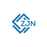 zjn tecnología letra logo diseño en blanco antecedentes. zjn creativo iniciales tecnología letra logo concepto. zjn tecnología letra diseño. vector