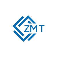 ZMT technology letter logo design on white background. ZMT creative initials technology letter logo concept. ZMT tech vector