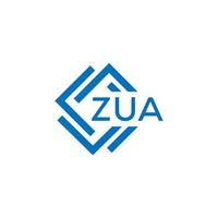 zua tecnología letra logo diseño en blanco antecedentes. zua creativo iniciales tecnología letra logo concepto. zua tecnología letra diseño. vector