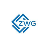 ZWG technology letter logo design on white background. ZWG creative initials technology letter logo concept. ZWG technology letter design. vector