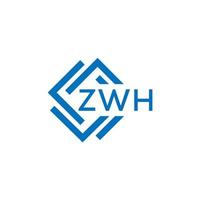 ZWH technology letter logo design on white background. ZWH creative initials technology letter logo concept. ZWH technology letter design. vector