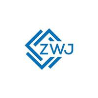 zwj tecnología letra logo diseño en blanco antecedentes. zwj creativo iniciales tecnología letra logo concepto. zwj tecnología letra diseño. vector