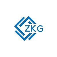 zkg tecnología letra logo diseño en blanco antecedentes. zkg creativo iniciales tecnología letra logo concepto. zkg tecnología letra diseño. vector