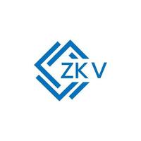 ZKV technology letter logo design on white background. ZKV creative initials technology letter logo concept. ZKV technology letter design. vector