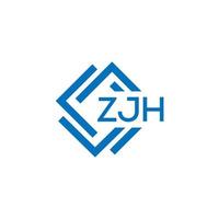 zjh tecnología letra logo diseño en blanco antecedentes. zjh creativo iniciales tecnología letra logo concepto. zjh tecnología letra diseño. vector