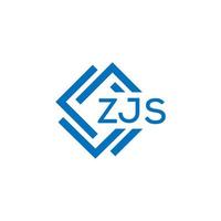 zjs tecnología letra logo diseño en blanco antecedentes. zjs creativo iniciales tecnología letra logo concepto. zjs tecnología letra diseño. vector