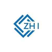 ZHI technology letter logo design on white background. ZHI creative initials technology letter logo concept. ZHI technology letter design. vector