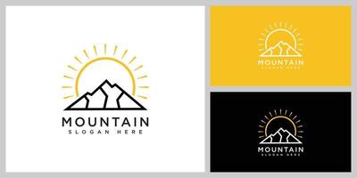 plantilla de diseño de vector de logotipo de montaña