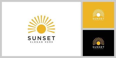 sun logo vector icon design