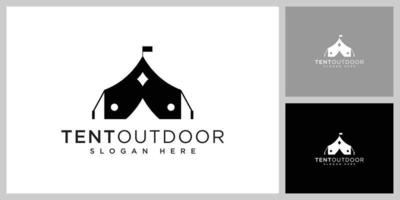 tent camping logo vector design template