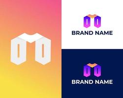 concepto de diseño de icono de logotipo moderno letra m abstracto vector