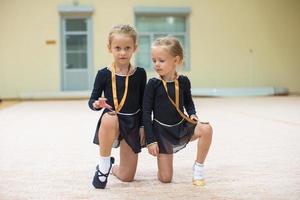 Little girls dancing ballet photo