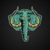 legendario antiguo elefante mamut vector ilustración obra de arte