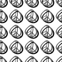 Seamless Peace Symbol Pattern Swatch vector