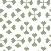 Ginko biloba Floral seamless pattern with ginkgo leaves.Vector backgraund. Ginko biloba seamless pattern with elegant leaves in green colors, trendy background vector