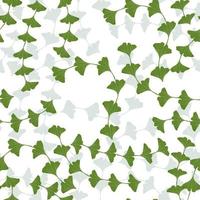 Gingko leaves seamless pattern vector