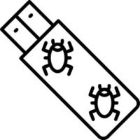 Virus Pendrive Vector Icon