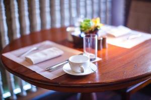 Restaurant table view photo