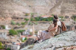 Couple posing in Cappadocia landscape photo